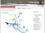 Screenshot der Projekt-Webseite Warndienst Binnenhochwasser Hamburg