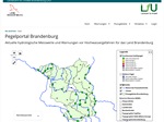 Screenshot der Projekt-Webseite Pegelportal Brandenburg